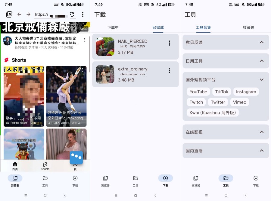 国际视频下载器VidSnap网页视频下载支持国际抖音等等